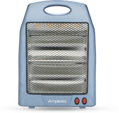 Amplesta Room heater 2 rods 800W with tip-over protection, ISI Approved (Grey) Quartz Room Heater