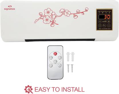 SIGNATIZE Wall-Mounted Heater-Remote Controlled,Timer Function Temperature Control Heater Fan Room Heater