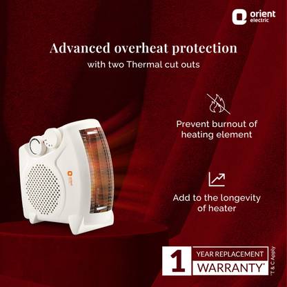 Orient Electric FH20WP 2000/1000 Adjustable FH20WP Halogen Room Heater