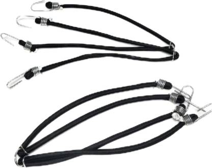 90 Degree Connected Clip 6 mm Double Elastic Bend Bungee Cord Rope Strap with for Packing Multicolor