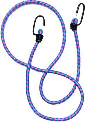 Red Champion Nylon Bungee Shock Cord Cables Luggage Tying Rope with Hooks (Pack of 1) Multicolor