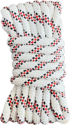 Fit Fusion Static Kernmantle Polyester Rope For Outdoor Activities White, Red