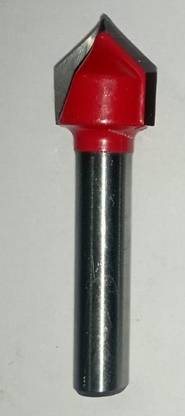 ALPHABET "V" Type Slotting Cutter Trimmer Bit 0934T Shank 6.35 MM. Cutting Size 12.5MM X 12.5MM Rotary Bit Set