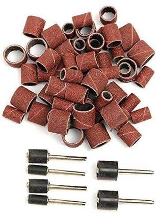 uptodatetools 51pc Drum Sanding Kit - Fits Dremel - Includes Rubber Drum Mandrels - 1/2, 3/8 and 1/4 inch AASONS Rotary Bit Set