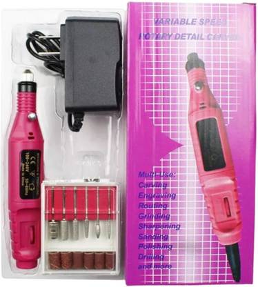R H lifestyle Variable Speed Rotary Detail Carver Nail Drill Kit Manicure Pedicure Machine Set Rotary Bit Set