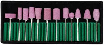 apex ecomm Nail Drill Bits Set, 12pcs Professional Nail Drill Bits, Nail Buffer Polisher Tool Kit For Salon And Home Use Rotary Bit Set