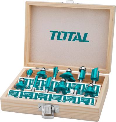 TOTAL TACSR2121 12MM 12PC ROUTER BITS SET Rotary Bit Set