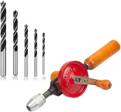 Gadariya King Heavy Duty 1/4inch Hand Drill Machine With 5 pcs wood drill bit Rotary Tool