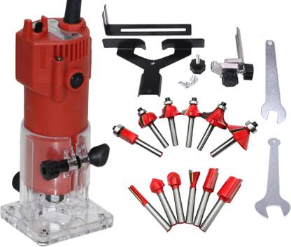 Digital Craft Trimmer Wood Milling Engraving Slotting Trimming Machine Woodworking 30000rpm Woodworking Electric With 12Pc Router Bits Set Rotary Tool