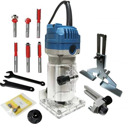 Mass Pro Router Milling Machine Handheld 1/4" Dongcheng DMP04-6 550W 30000rpm High Quality Semi Metal Body Trimmer Rotary Tool