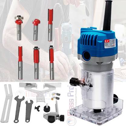 Mass Pro Grooving Router Milling Machine Handheld 1/4" Dongcheng DMP04-6 550W 30000rpm Woodwork Semi Metal Body Trimmer Rotary Tool