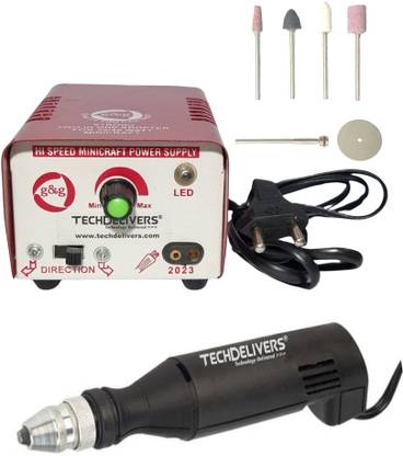 TECHDELIVERS Rotary Tool MB150 Mini Drilling machine with Transformer Power Supply Filing Saw Rotary Tool