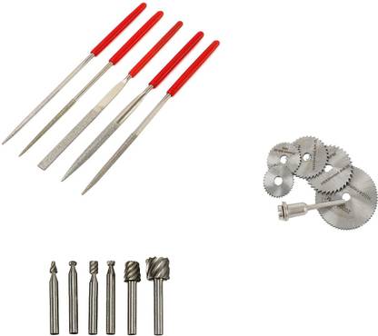 Digital Craft 5Pc Diamond File Set,6Pc HSS Rotary Burs Set,Die Grinder Shaft, 5Pc Diamond File Set,6Pc HSS Rotary Burs Set,Die Grinder Shaft, Rotary Tool