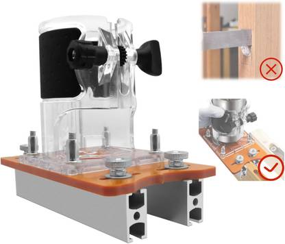 Zomei 2 in 1 Router Base Tool Guide Attachment Fits 65mm Base for Cabinet and Closet 2 in 1 Woodwork Router Guide and Slotting Bracket Base Rotary Tool