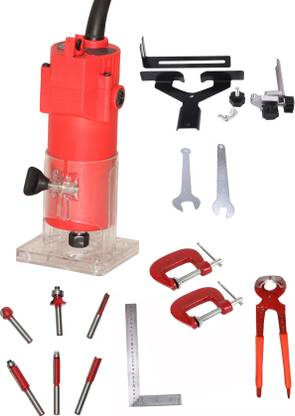 Digital Craft 30000 RPM Woodworking Electric Trimmer Machine,3 Utility Tools,6Pc Router Bits Rotary Tool