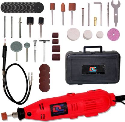 Digital Craft 130W Rotary Grinder Set – 6 Speeds, 40-Piece Kit, Metal Chuck, DIY Ready Material Separation, Abrasion, Surface Smoothing & Polishing Rotary Tool