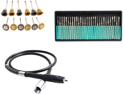Digital Craft 12Pc Wire Brush Set,Die Grinder Shaft,30Pc Diamond Burs Set, Rotary Tool