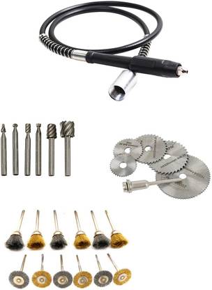 Digital Craft Grinder Shaft 12Pc Wire Brush 6pc HSS Rotary Burs 6Pc Circular Saw Blade Rotary Tool