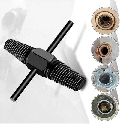 uptodatetools High-Carbon Steel Double Head G1/2in + G3/4in Car Repair Tool Dual-Use Broken Screw Extractor for 1/2 Inch and 3/4 Inch Pipes, Valves Masonry Bits