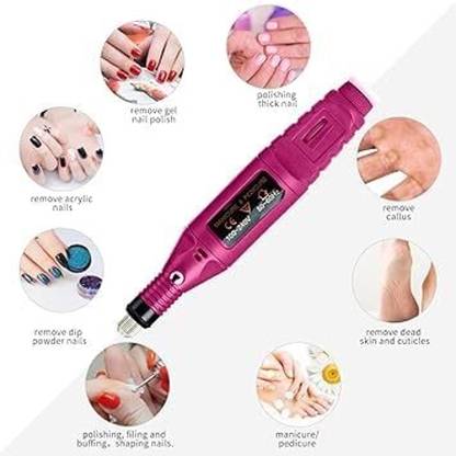 DKY TOOLS Nail Buffer Machine Professional, Electric Nail Filer Nail Art Drill Kit, Electric Nail Drill Manicure Filer Kit Rotary Tool