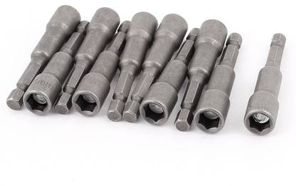 Kiesh 8 mm Metal Magnetic Power Hex Socket Nut Setters Driver 10 Pcs 10NS05 Rotary Tool