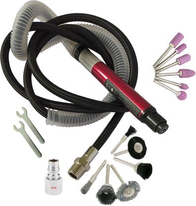 Inditrust 1/8 inch Pencil Grinder Pneumatic Micro Air Die Grinder kit 1/8” with 12pc Rotary tool set Rotary Tool