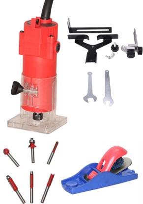 Digital Craft 30000 RPM Woodworking Electric Trimmer Machine,6Pc Router Bits,5Inch Hand Planer Rotary Tool