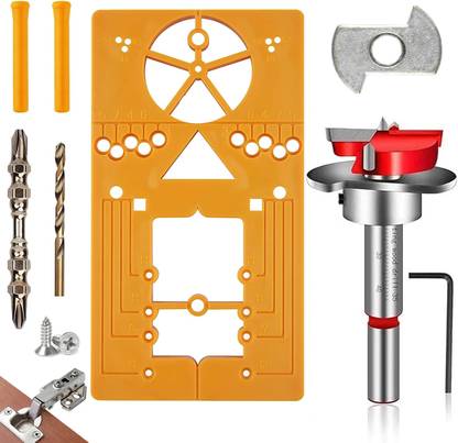 HASTHIP Hinges for Cabinets 35mm Concealed Hinge Jig Drill Guide Sets Hinge Guide Hinge Position Tools Cabinet Door Installation Carpenter Tool For Wood Work Rotary Tool
