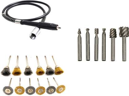 Digital Craft Die Grinder Shaft,12Pc Wire Brush Set,6Pc HSS Rotary Burs Set, Die Grinder Shaft,12Pc Wire Brush Set,6Pc HSS Rotary Burs Set, Rotary Tool