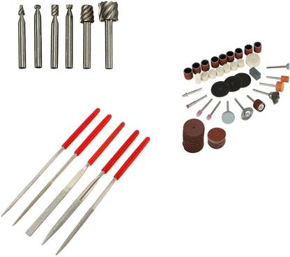 Digital Craft 6Pc HSS Rotary Burs Set,5Pc Diamond File Set,105Pc Rotary Tools Set, 6Pc HSS Rotary Burs Set,5Pc Diamond File Set,105Pc Rotary Tools Set, Rotary Tool