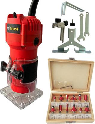 Inditrust 6 MONTHS WARRANTY Professional Palm Router 30000RPM 6.35mm Trimmer 700W Machine Tool with 12 Bits Rotary Tool