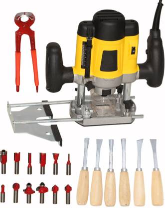 Digital Craft Multi-function Woodworking Carving, Trimming, Slotting Machine, Tools Electric Router Machine kit,8"Inch Pincer Plier,6Pc Wood Carving Set, Rotary Tool