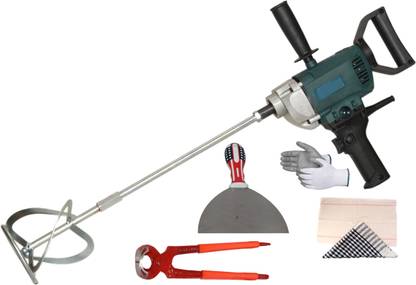 Digital Craft 1200W Industrial Mixer Paint Cement Paint Putty Mixing Machine Paint Mixing Machine,8' Pincer Plier,Scraper Rotary Tool