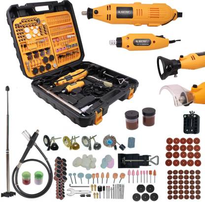 Maf Pro MG3505 350 Pcs Mini Rotary Die Grinder Kit with 2 Die Grinders, Flexible Shaft Rotary Tool