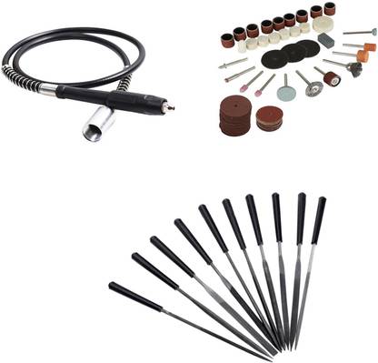 Digital Craft Die Grinder Shaft,105Pc Rotary Tools Set,10Pc 4x160 Needle File Set, Rotary Tool