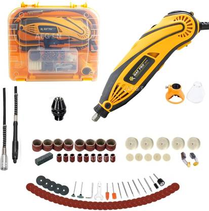 Maf Pro MPMG253 Mini Rotary Die Grinder Kit (100 Pcs) with Flexible Shaft, Variable Speed - 240W, 8000-35000Rpm Rotary Tool