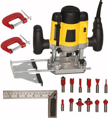 Digital Craft Multi-function Woodworking Carving, Trimming, Slotting Machine, Tools Electric Router Machine kit,6"Try Square,2' G Clamp Rotary Tool