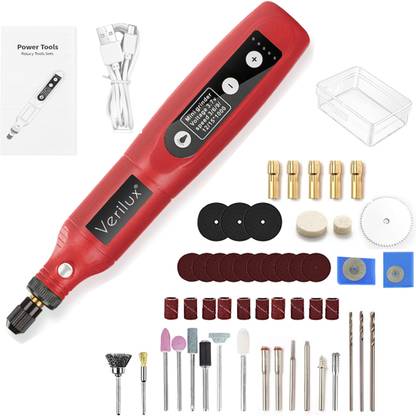 SERPLEX Small Drill Machine for Craft, Drill Machines for Eng 5 Variable Speed for Polishing Cleaning Engraving Rotary Tool