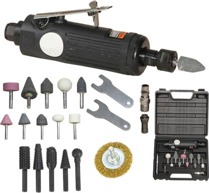 Digital Craft Polisher Sander Kit For Tire Repair, 1/4" Engraving Polishing Collets 3mm & 6mm Pneumatic Air Die Grinder Machine,5Pc Rotary Rasp Set,Wire Brush Wheel Rotary Tool