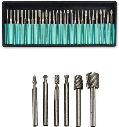 Digital Craft Rotary Tool Kit Mini Bit 3.2mm Mandrel with Grinder Shaft 12Pc Wire brush Rotary Tool
