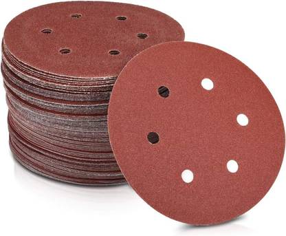 GSK Cut 6-Inch 120 Grit Sanding Discs 50 Pcs Hook & Loop for or Wood Metal Paint Varnish Rotary Tool