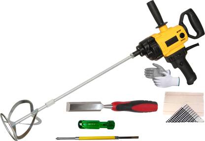 Digital Craft 1500W Industrial Mixer Paint Cement Paint Putty Mixing Machine Speed Regulation Paint Mixer Machine,2 In 1 Screw Driver,25mm Wood Chisel Rotary Tool