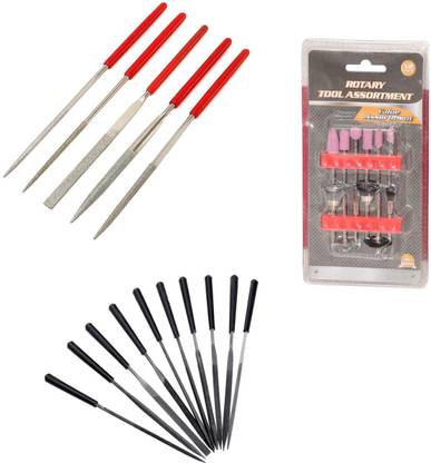 Digital Craft 5Pc Diamond File Set,12Pc Rotary Tools Set,10Pc 4x160 Needle File Set, Rotary Tool