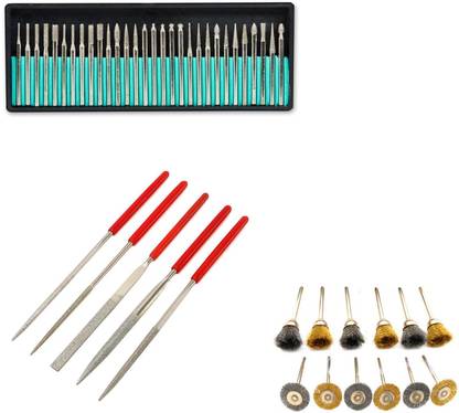 Digital Craft 30Pc Diamond Burs Set,5Pc Diamond file Set,12Pc Wire Brush Set, 30Pc Diamond Burs Set,5Pc Diamond file Set,12Pc Wire Brush Set, Rotary Tool