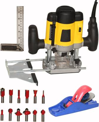 Digital Craft Multi-function Woodworking Carving, Trimming, Slotting Machine, Tools Electric Router Machine kit,5Inch Hand Planer,6"Try Square, Rotary Tool