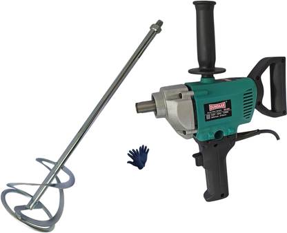 DUMDAAR 1250W WITH 6 MONTHS WARRANTY 100% Copper Winding 220V Electric Stirrer Paint Cement Putty Paste Feed Mixer with gloves Blender Multipurpose Stirring Machine Rotary Tool Rotary Tool