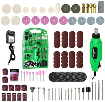 Digital Craft Mini Rotary Tool Kit 12V High-Speed 16,000 RPM Die Grinder with 123-Piece Accessories – Ideal for DIY, Wood Carving, Cutting & Polishing Rotary Tool