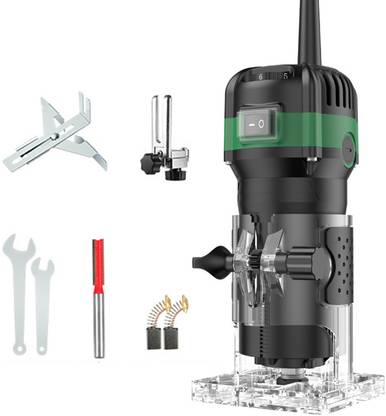 ORTIZA Electric Wood Router 800W Electric Wood Router Wood Trimmer 33000R/MIN Wood Handle Design Wood Work Router Tool for Sharping Edge, Trimming Rotary Tool