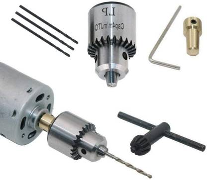TECHDELIVERS Drill Chuck Set with RS775 DC Motor Rotary Tool for Holding Dia 0.6mm to 6.0mm Rotary Tool