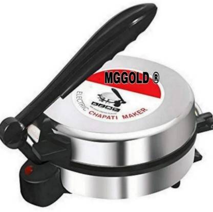 MG GOLD ®Chapati/Roti Stainless steel body 1000 Watts Duty Non Stick Model QW4 Roti and Khakra Maker